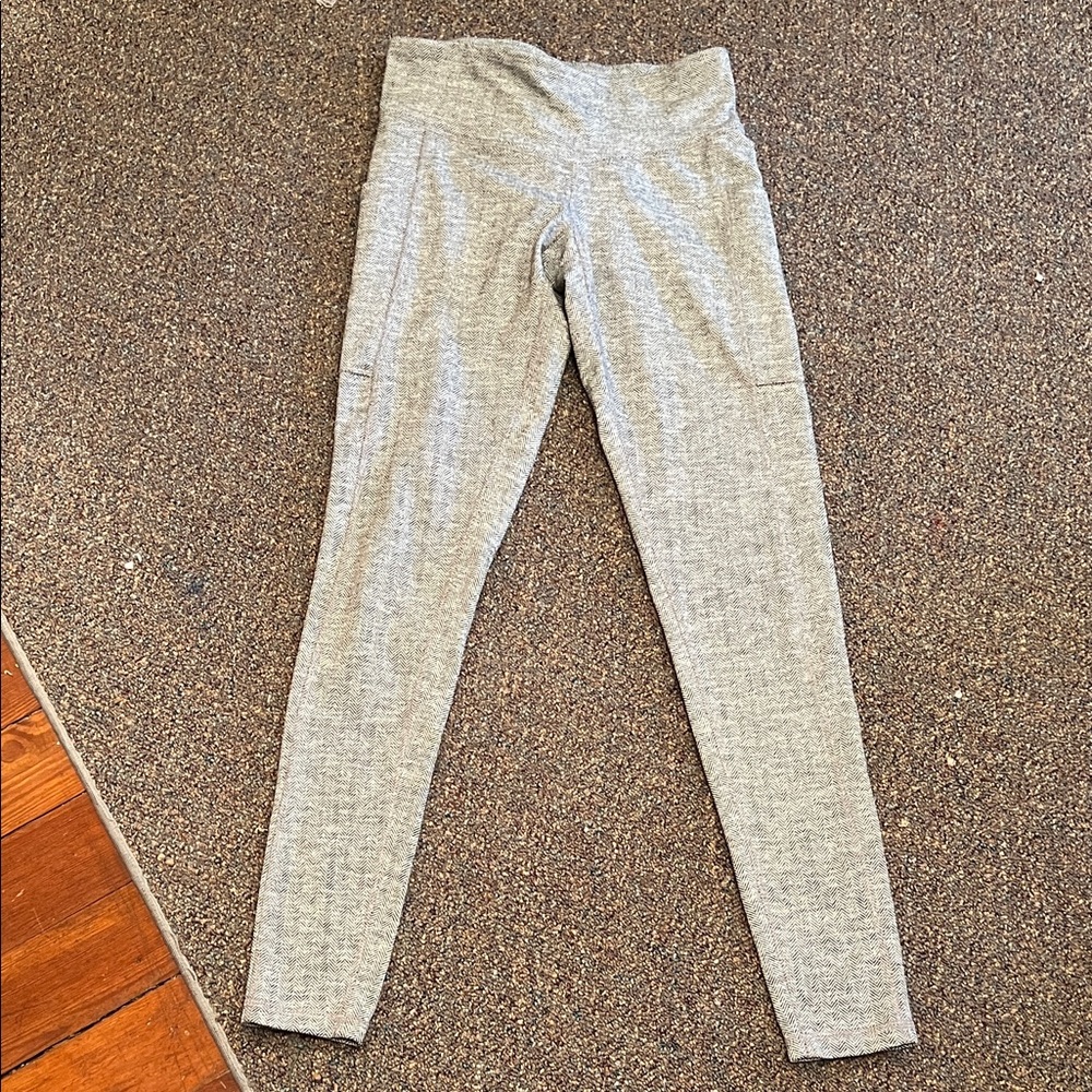 Champion Gray Herringbone Pattern Leggings